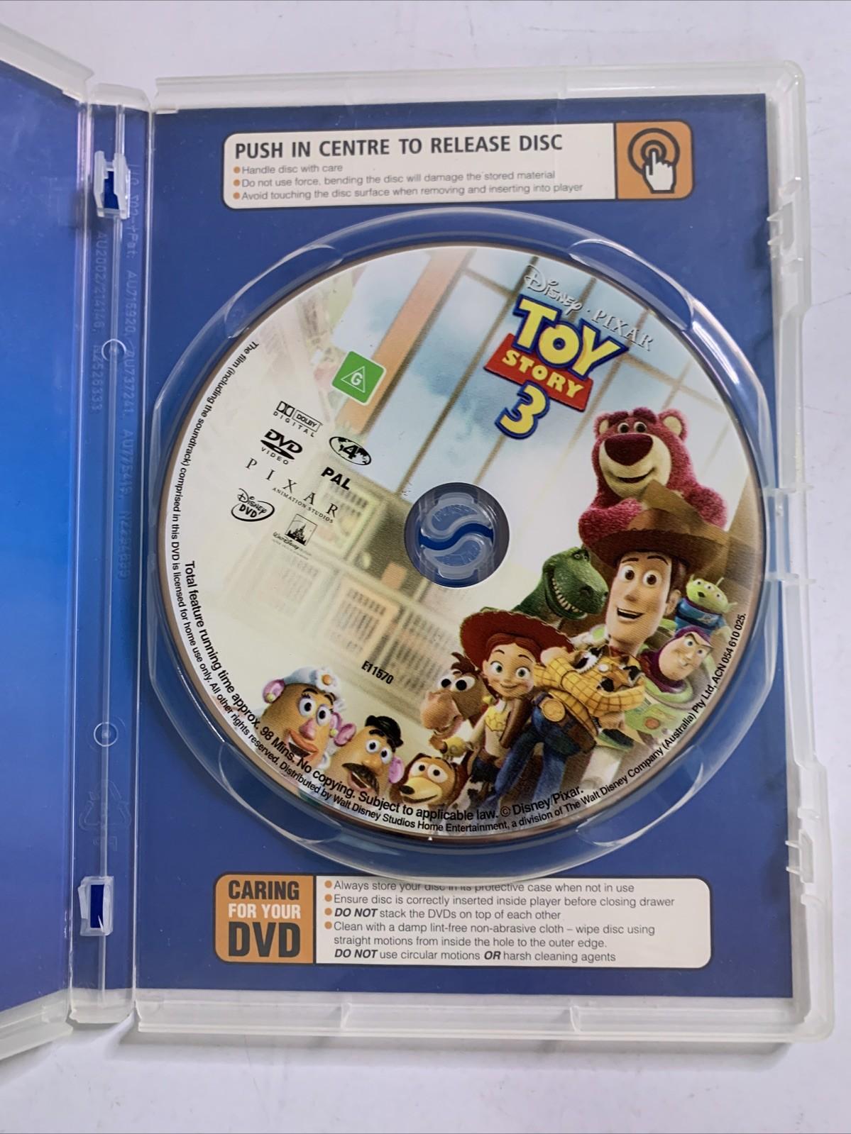 Toy Story 3 (DVD, 2010) Pixar Film Region 4