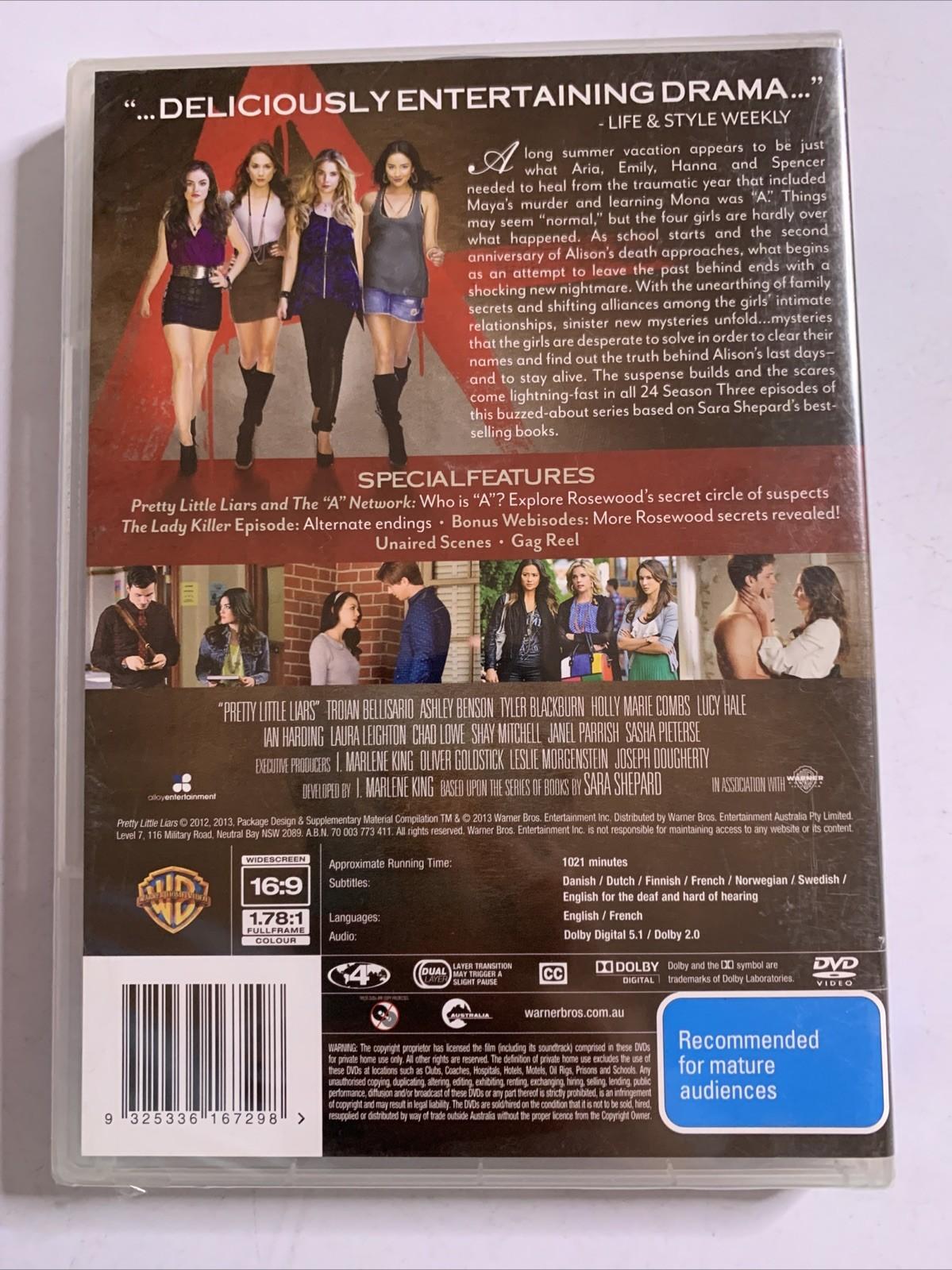Pretty Little Liars : Season 3 (DVD, 2013) Region 4 NEW