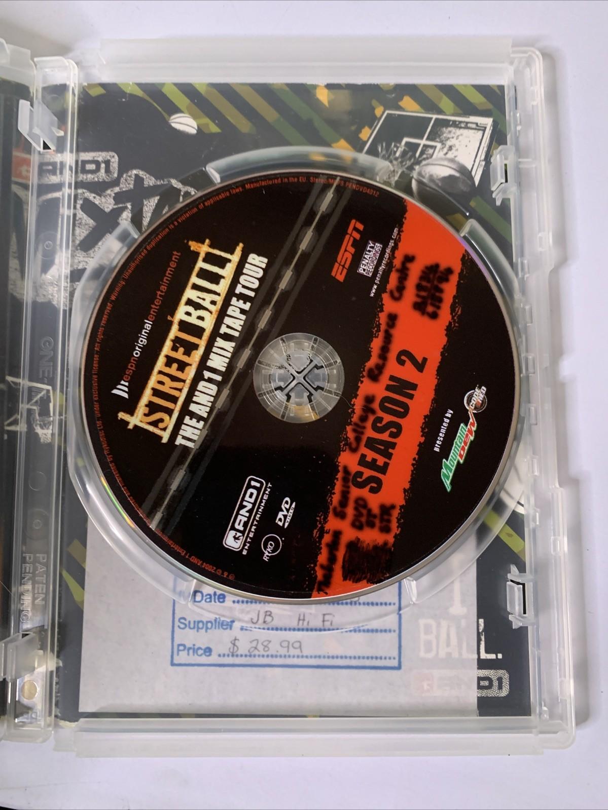 And 1 Streetball 2 Mixtape Tour : Season 2 (DVD, 2003) Basketball All Regoins