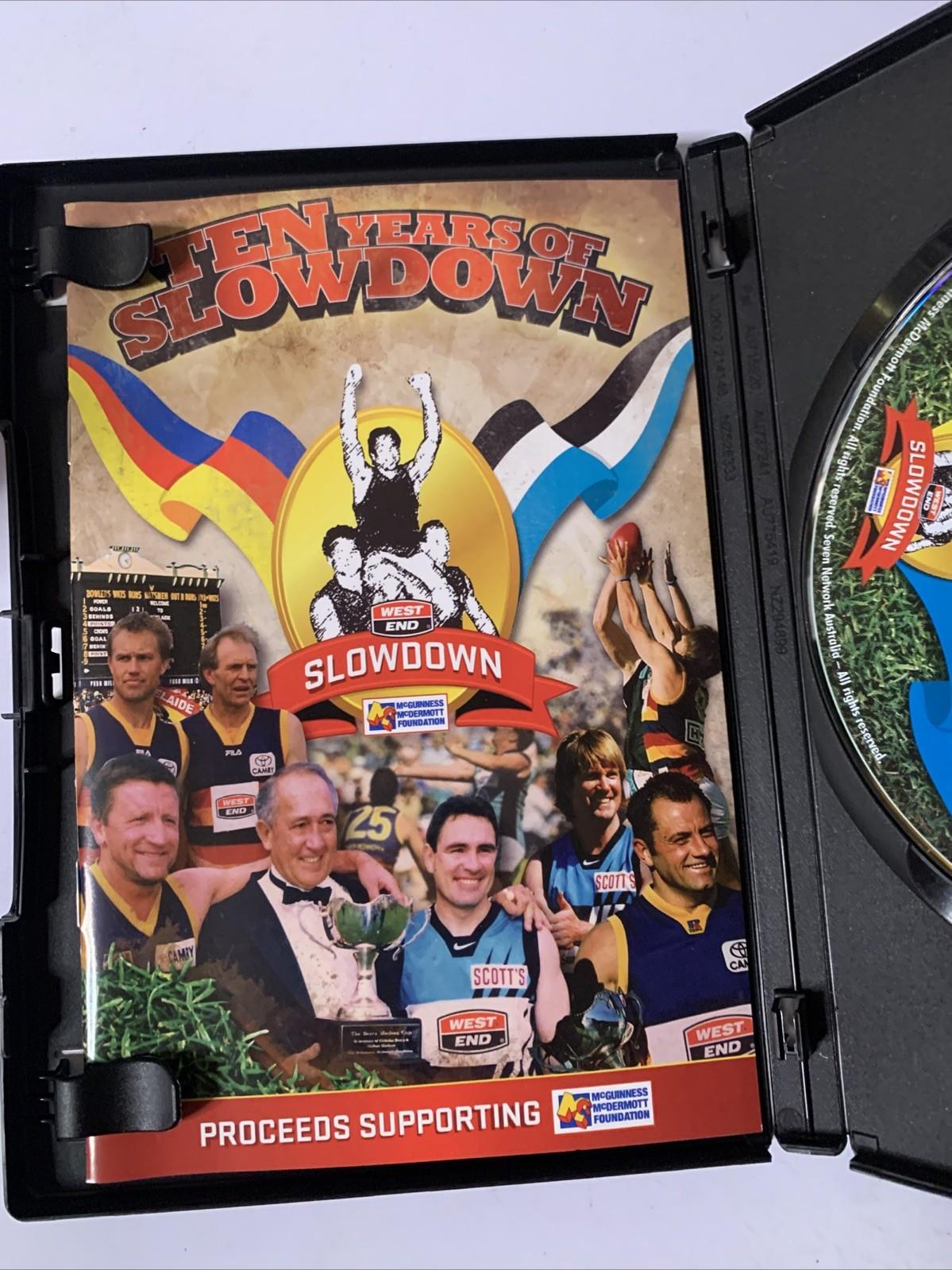 Ten Years Of Slowdown AFL Adelaide Crows Vs Port Adelaide (DVD, 2009) All Region