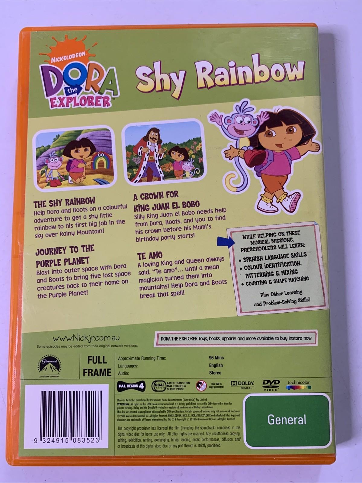 Dora The Explorer: Shy Rainbow (DVD, 2009) Nickelodeon Animation Region 4 NEW