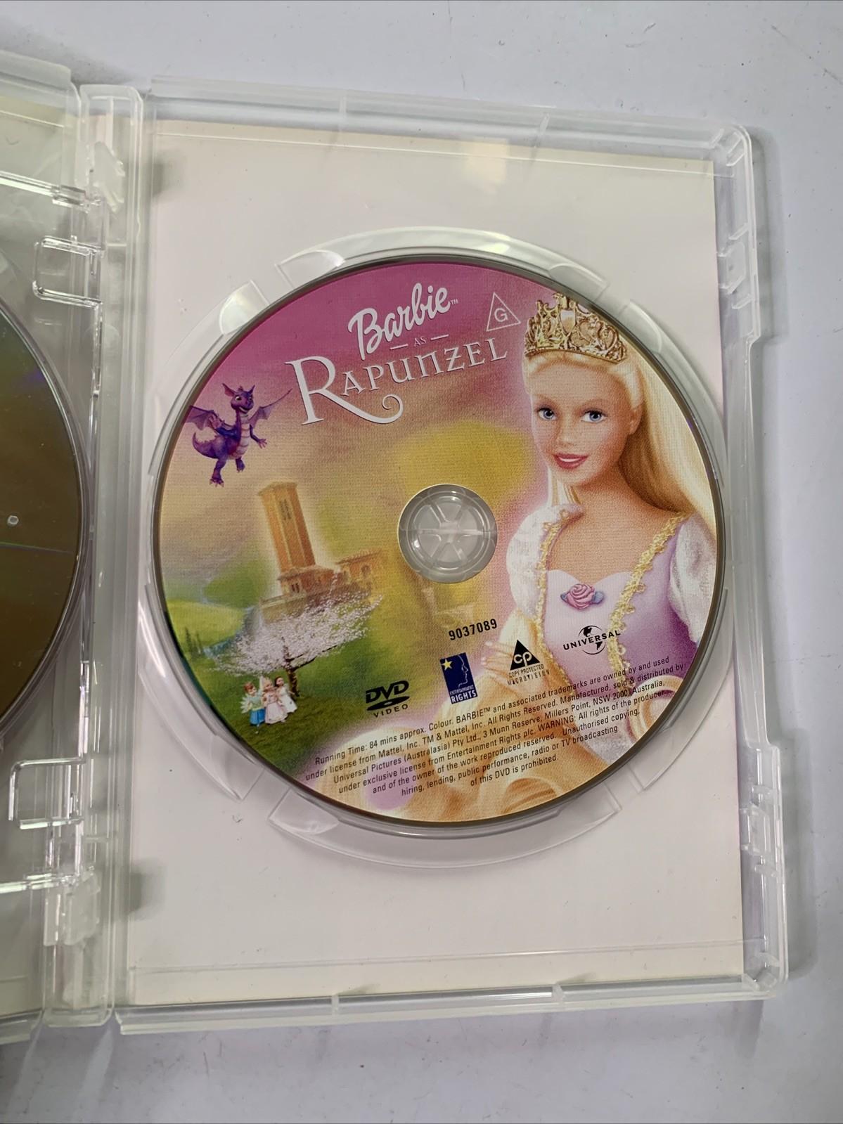 Barbie: The Princess And The Pauper & Rapunzel (DVD, 2004, 2-Discs) Region 4 &2
