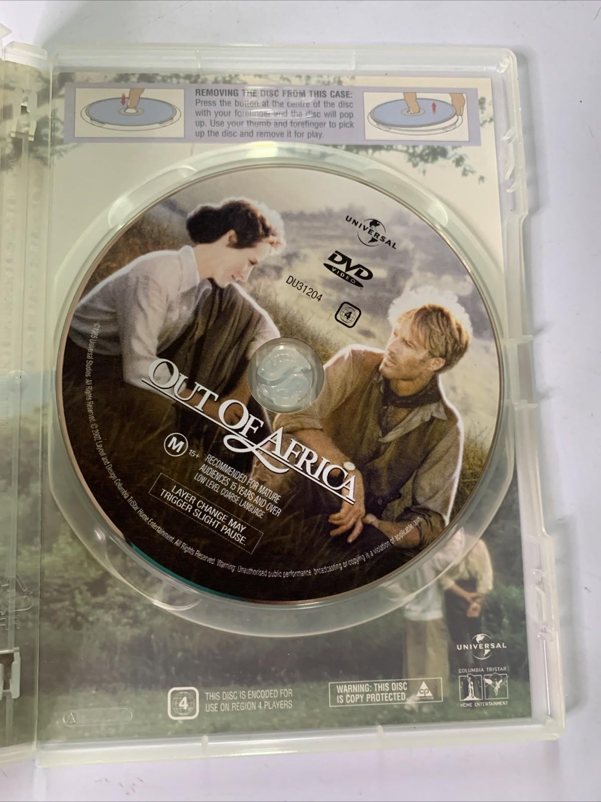Out Of Africa (DVD, 1985) Robert Redford, Meryl Streep Region 4