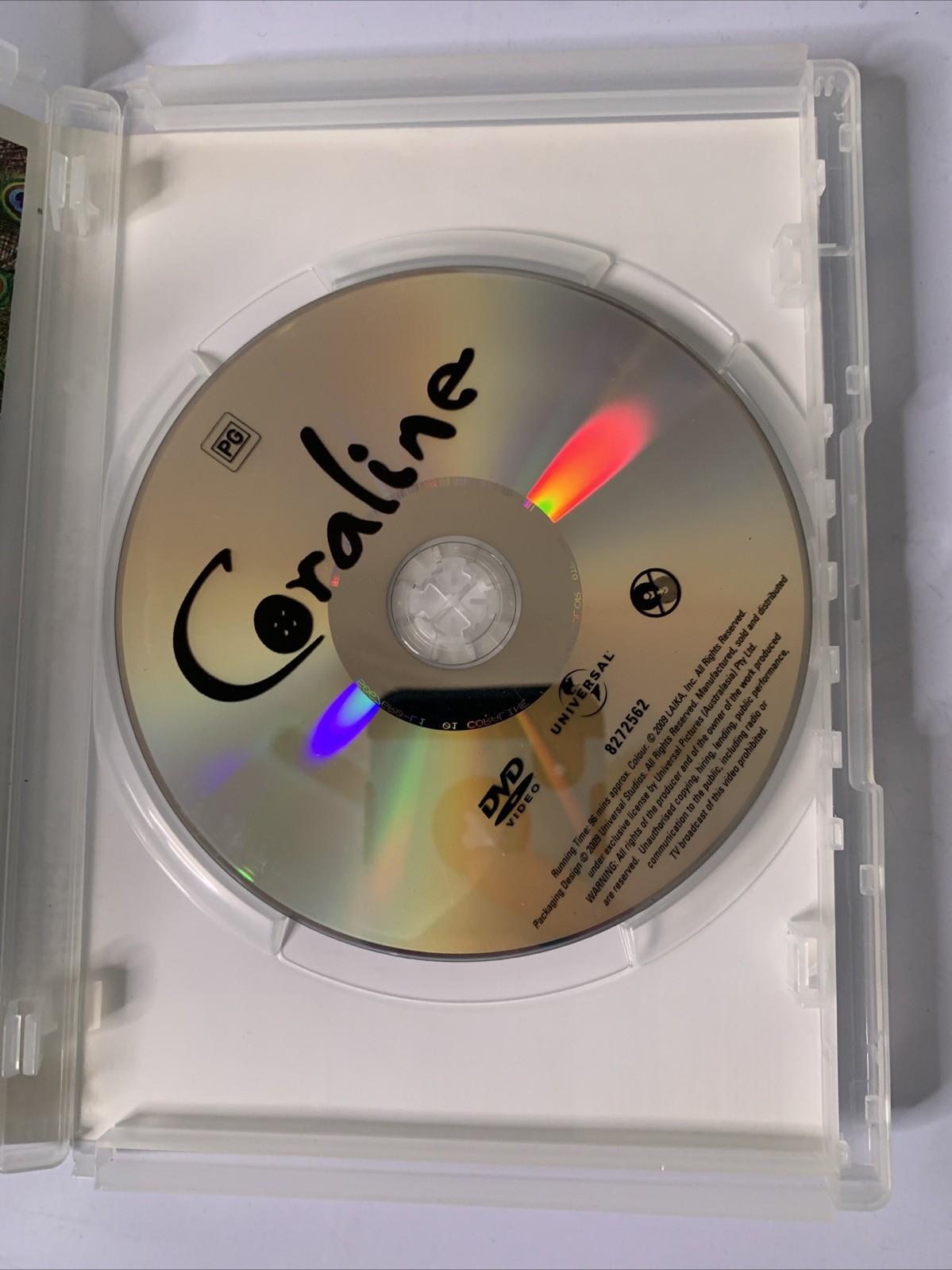 Coraline 2D + 3D Version (DVD, 2009) Dakota Fanning