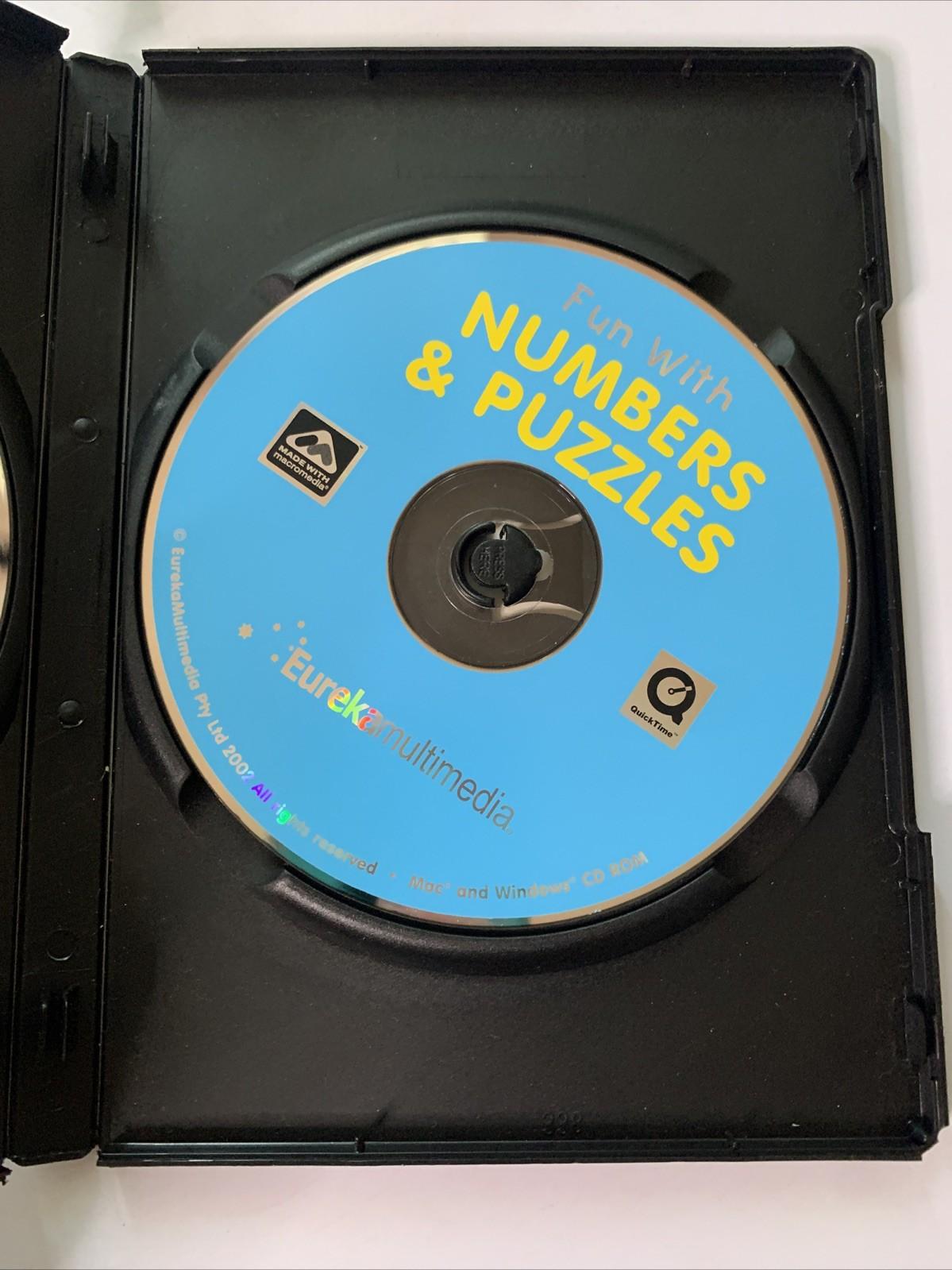 Fun With Numbers & Puzzles + Kid's Paint & Puzzles PC CD-ROM WIndows MAC 2-Discs