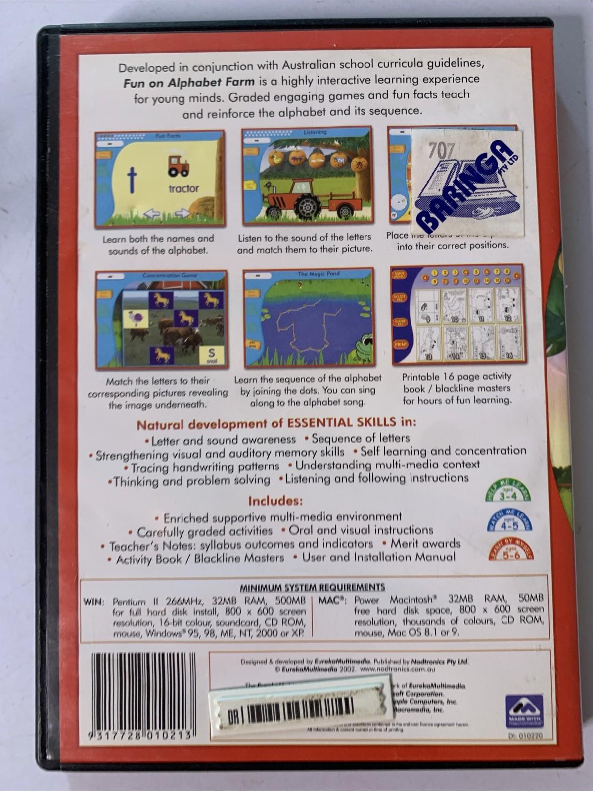 Fun On Alphabet Farm PC CD-ROM Windows Mac Early Learning Educational Game
