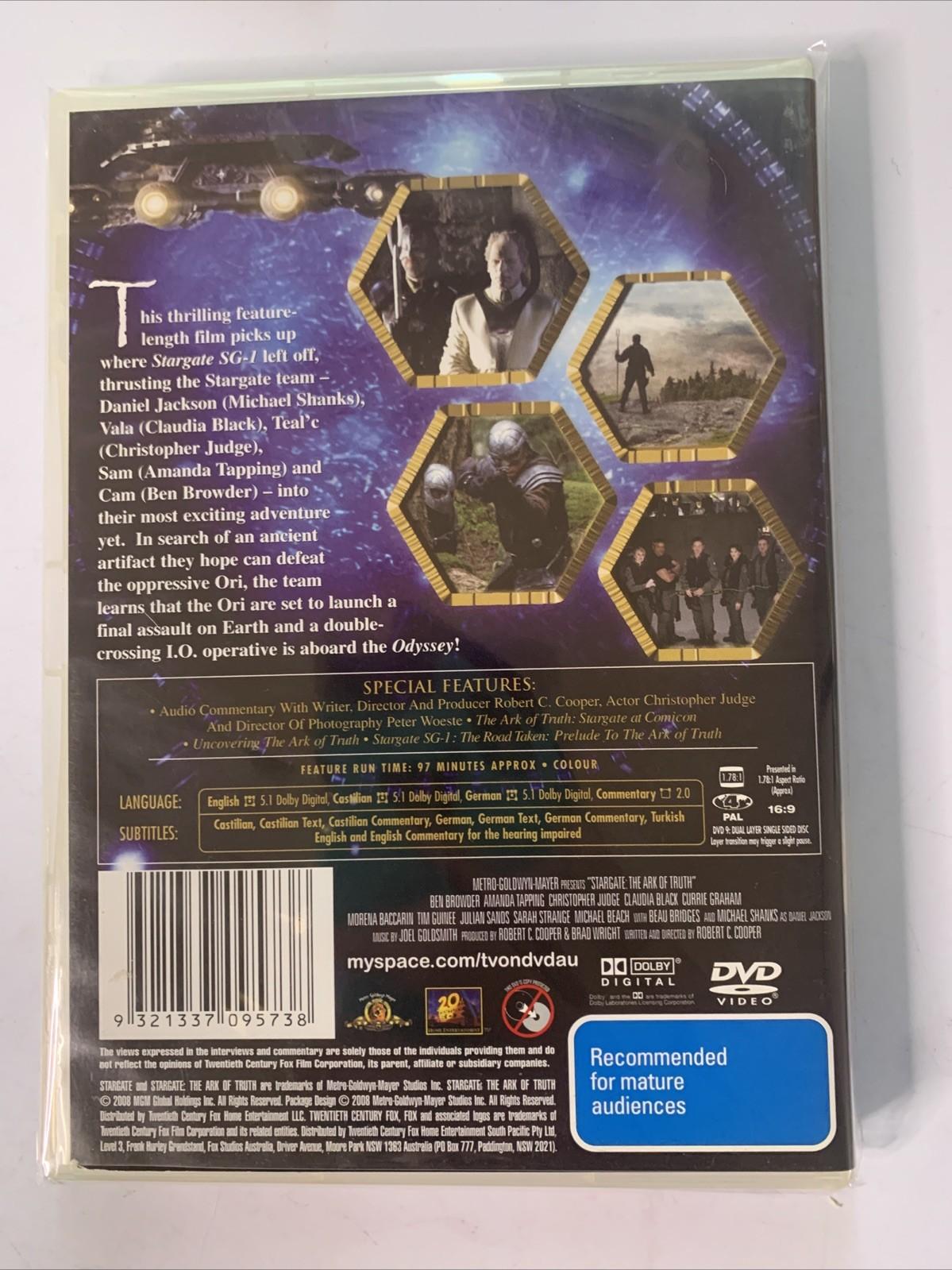 Stargate: The Ark Of Truth (DVD, 2008) Region 4 NEW