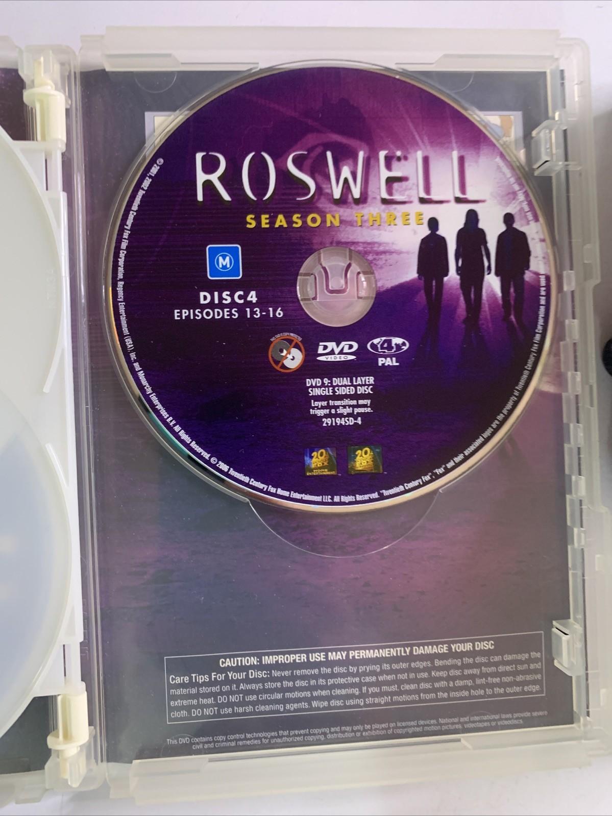 Roswell : Season 3 (DVD, 2001, 5-DIscs) Region 4