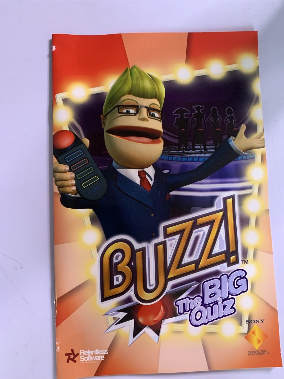 Buzz The Big Quiz PS2 Sony PlayStation 2 PAL Game Complete