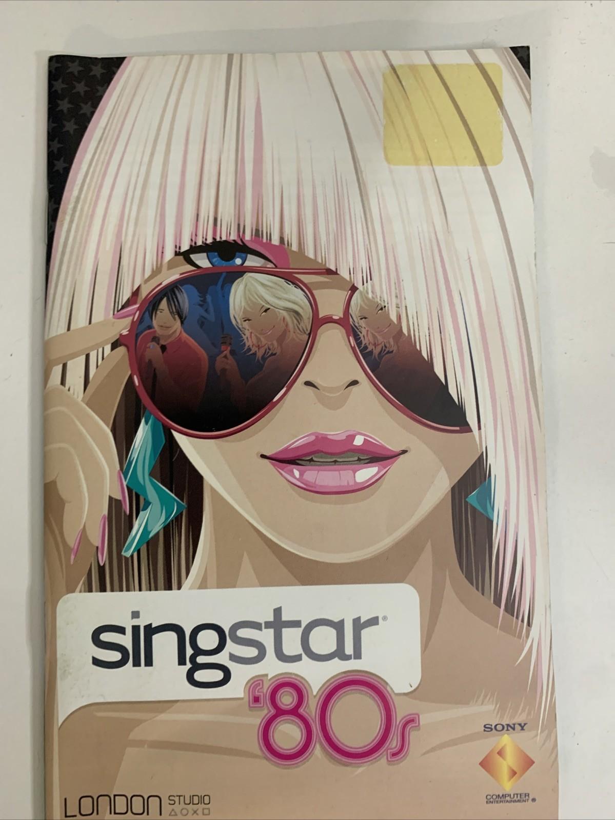 SingStar 80s PS2 Sony PlayStation 2 PAL Music Karaoke Game