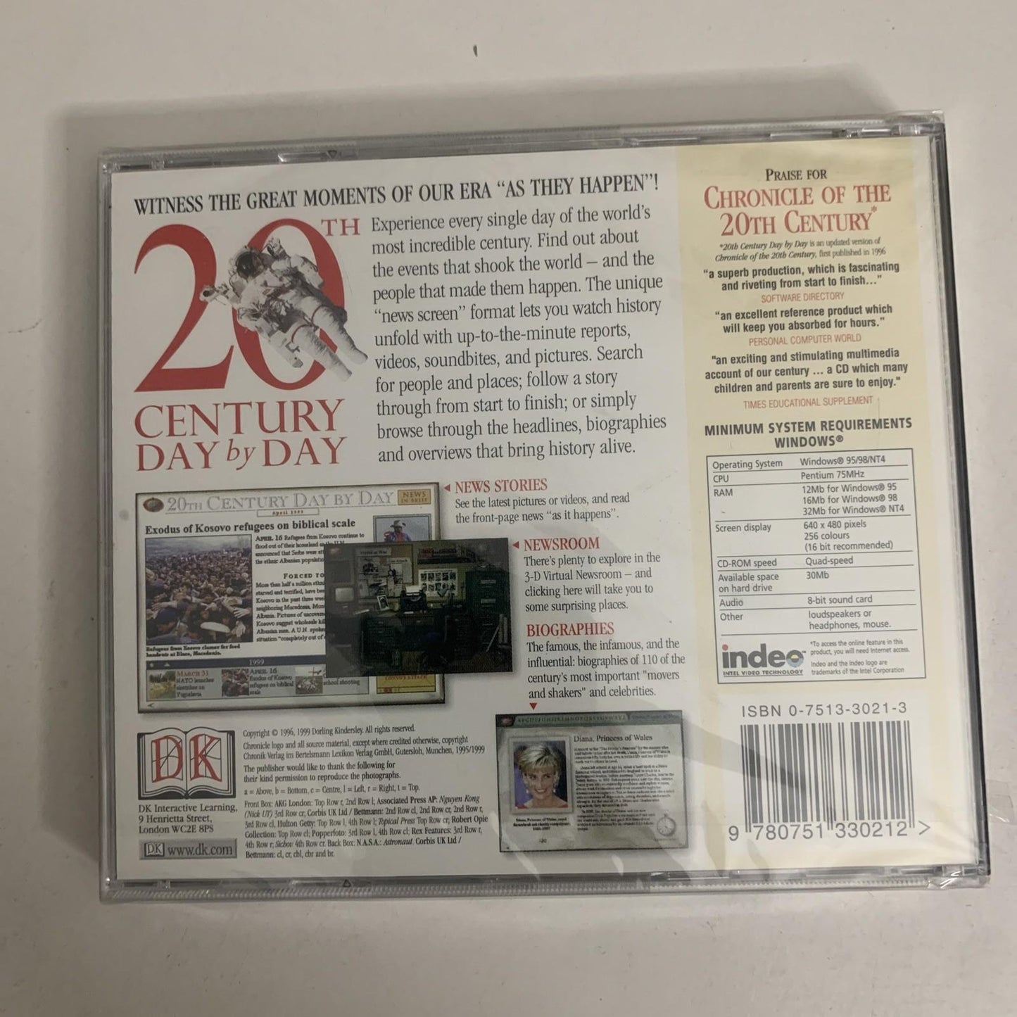 DK Millennium 20th Century Day By Day PC CD-ROM NEW Sealed