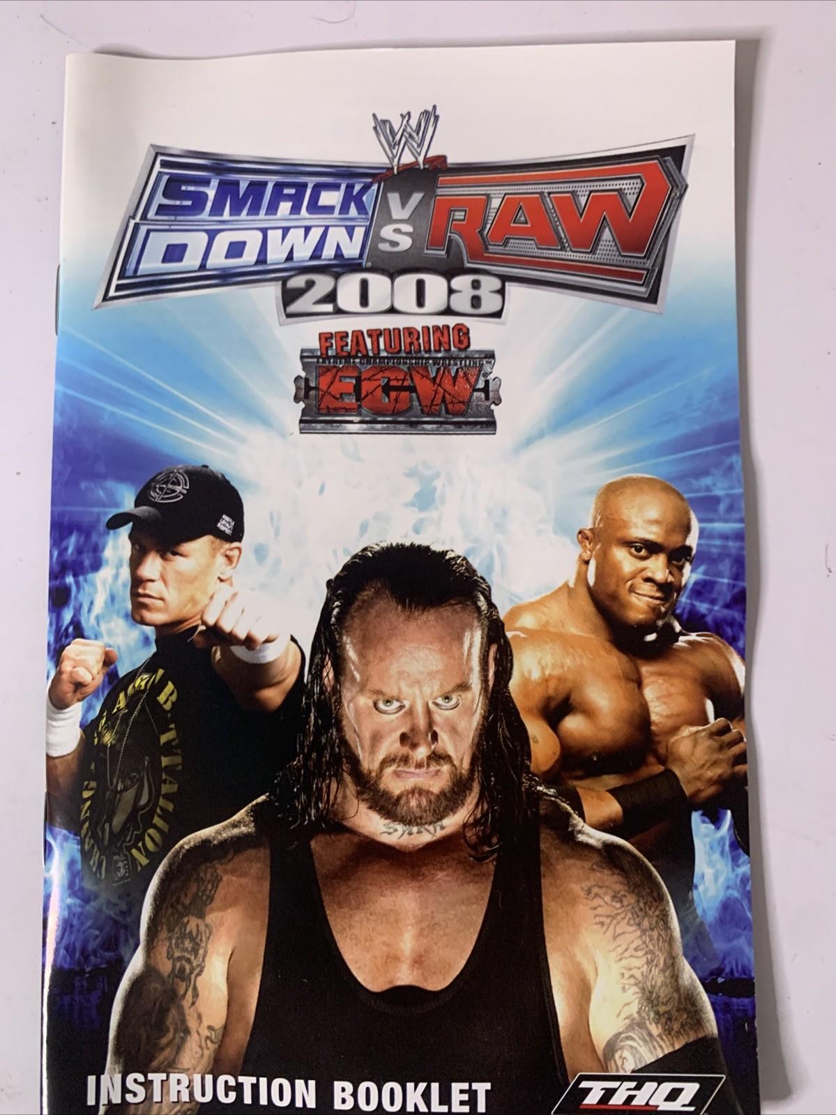 WWE Smackdown Vs Raw 2008 PS2 Sony Playstation 2 PAL Game Complete
