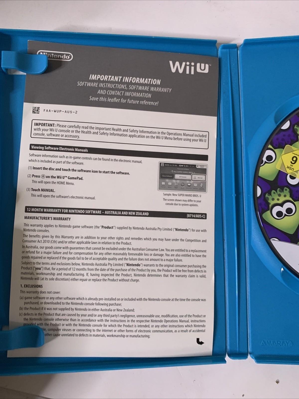 Splatoon Nintendo Wii U 2015 PAL Game