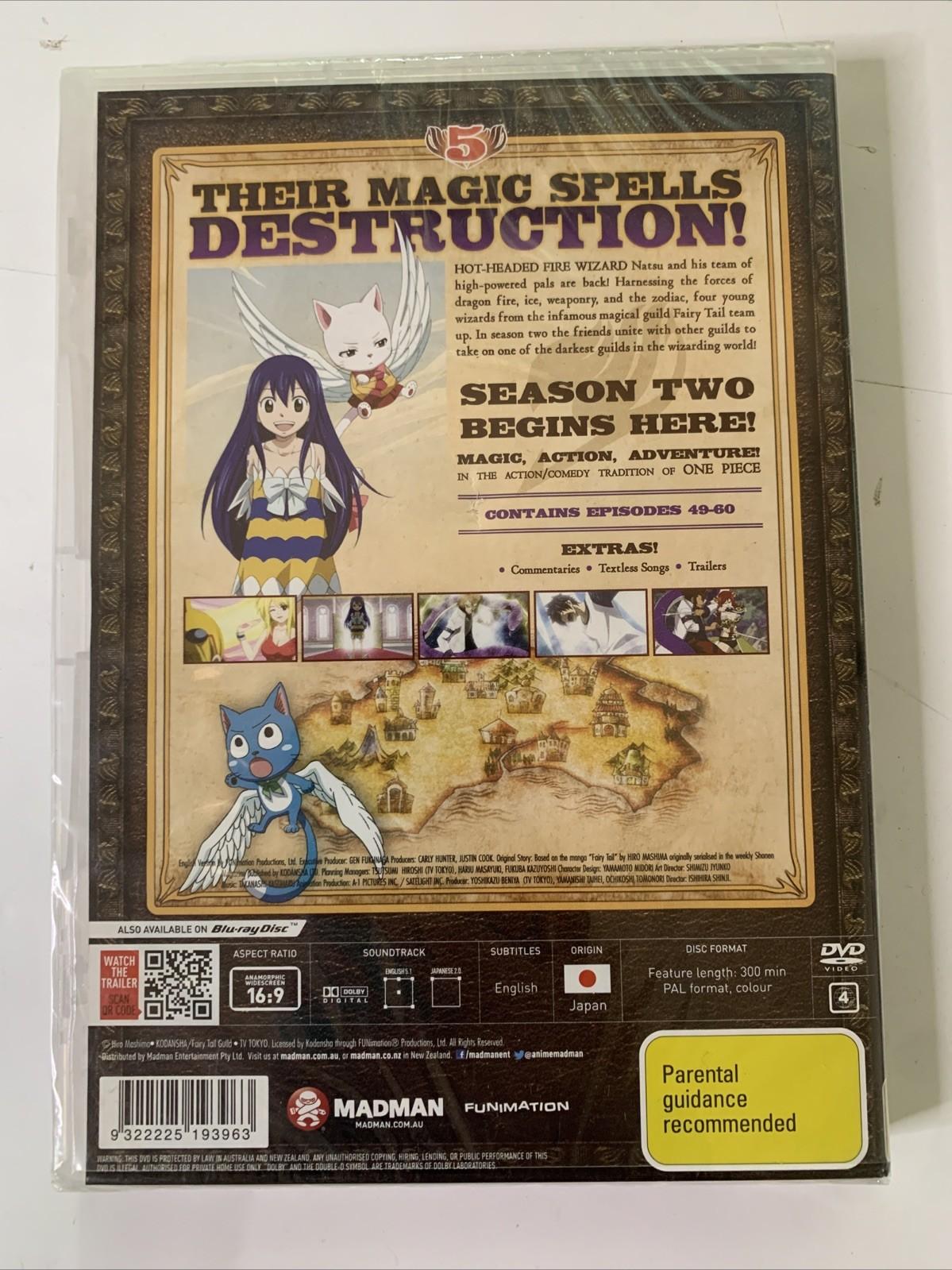 Fairy Tail : Collection 5 (DVD, 2010) Anime Region 4 NEW Sealed