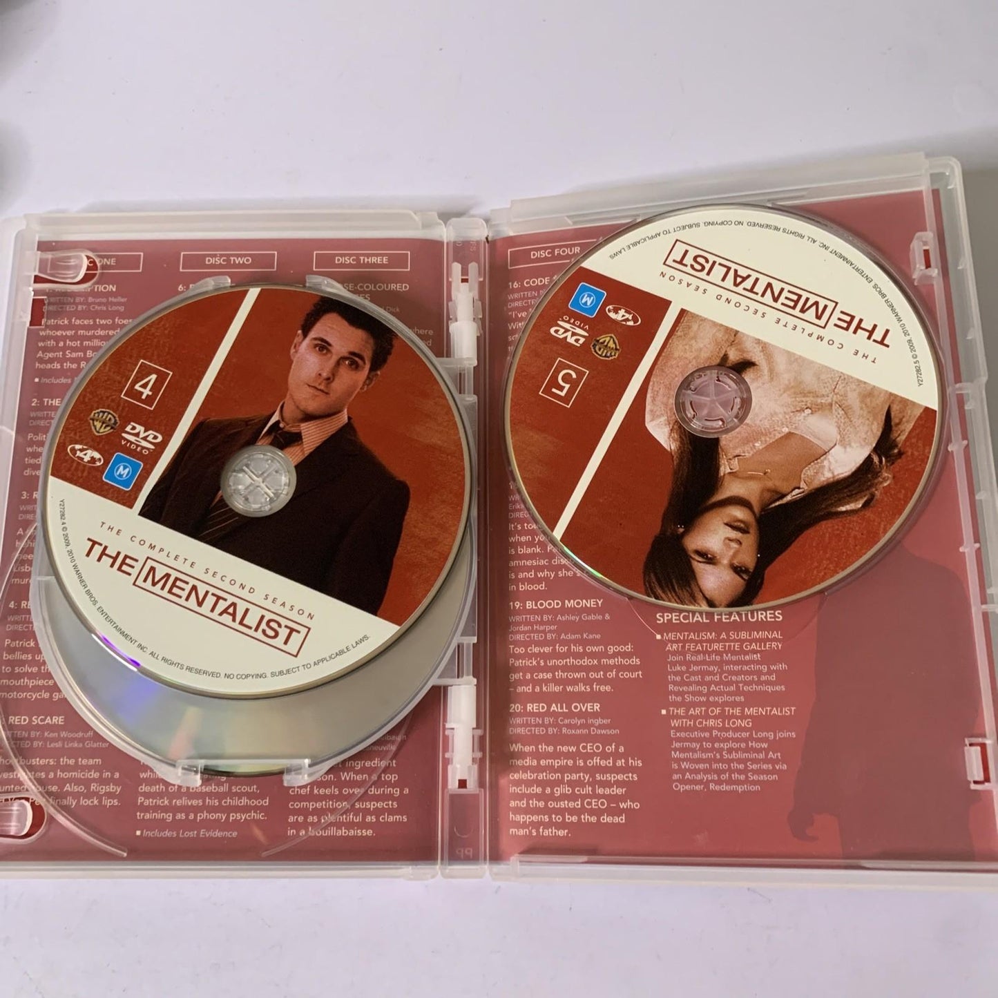 The Mentalist : Season 2 (DVD, 2009, 5-Discs) Region 4