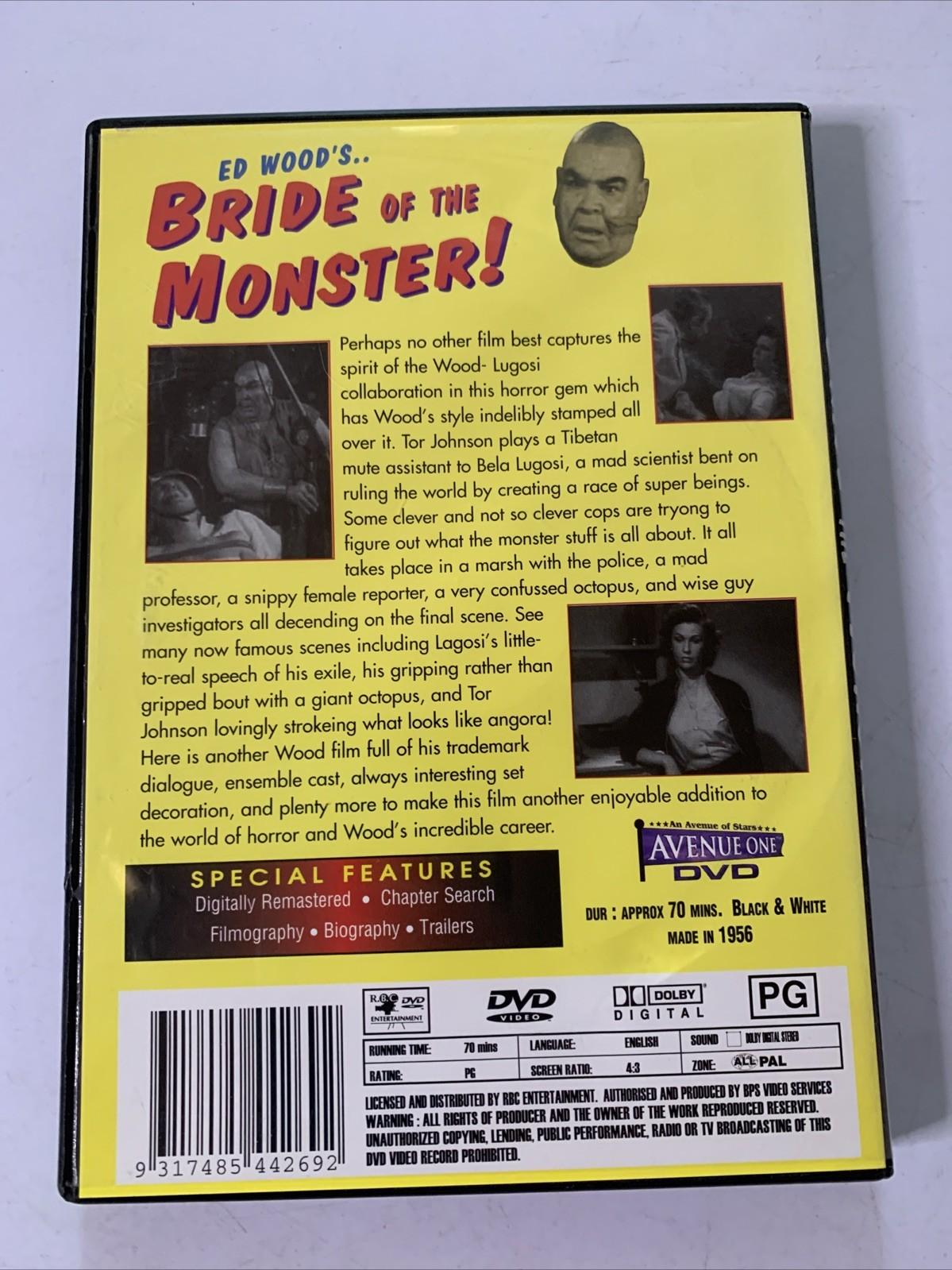 Bride of the Monster (DVD, 1956) Bela Lugosi, Ed Wood Film All Regions NEW