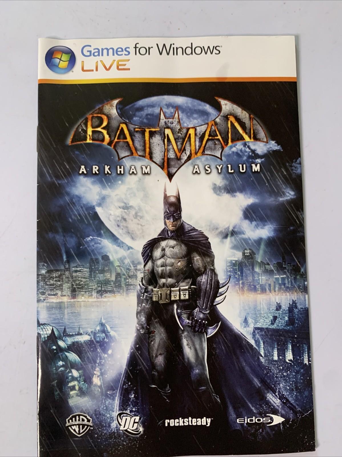 Batman: Arkham Asylum PC DVD Windows Game Complete