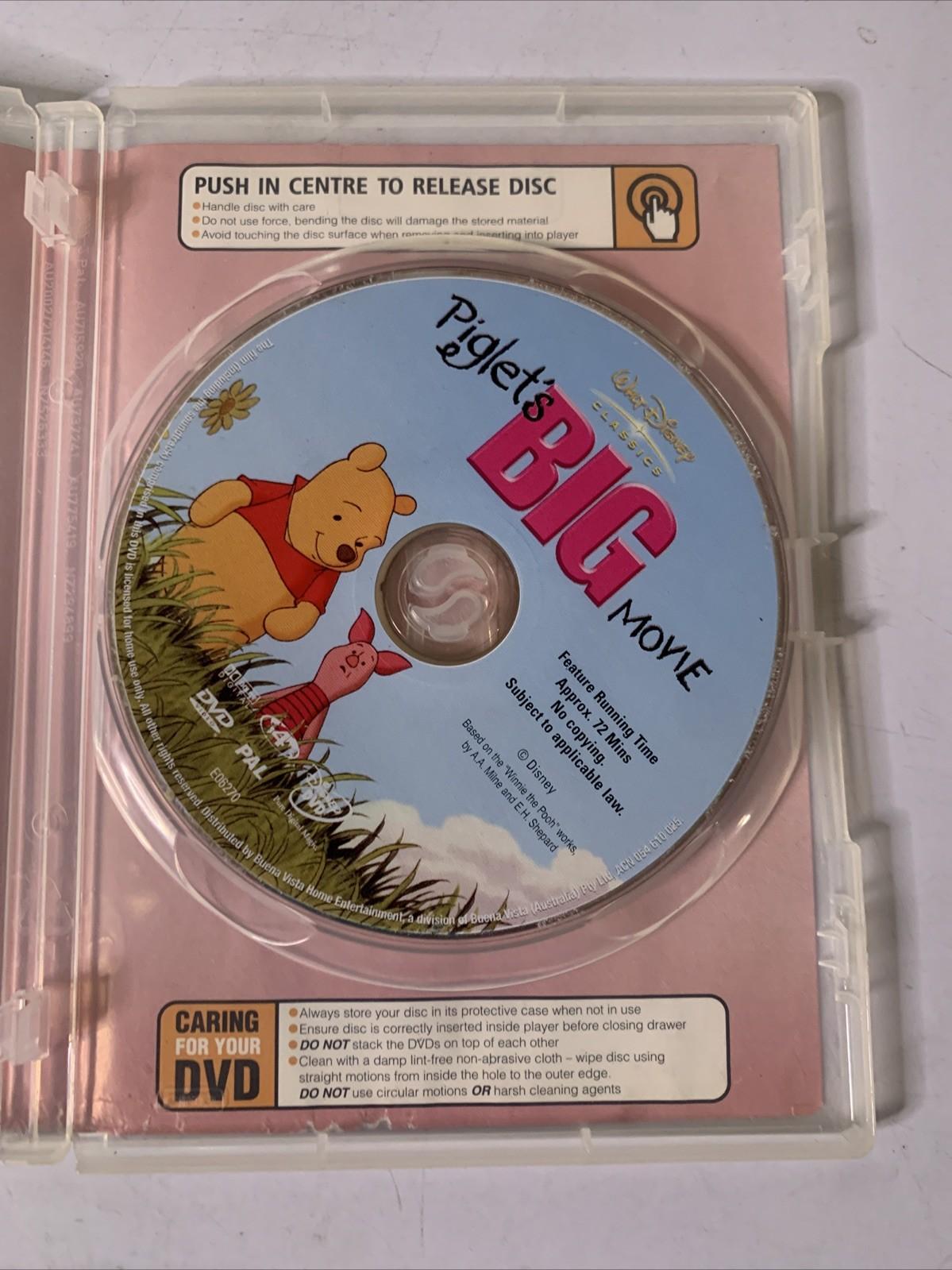 Piglet's Big Movie (DVD, 2002) Disney Animated Film Region 4
