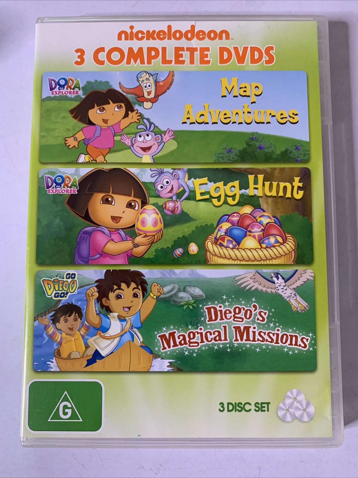 Dora The Explorer Map Adventures / Egg Hunt / Diego's Magical Missions (DVD)