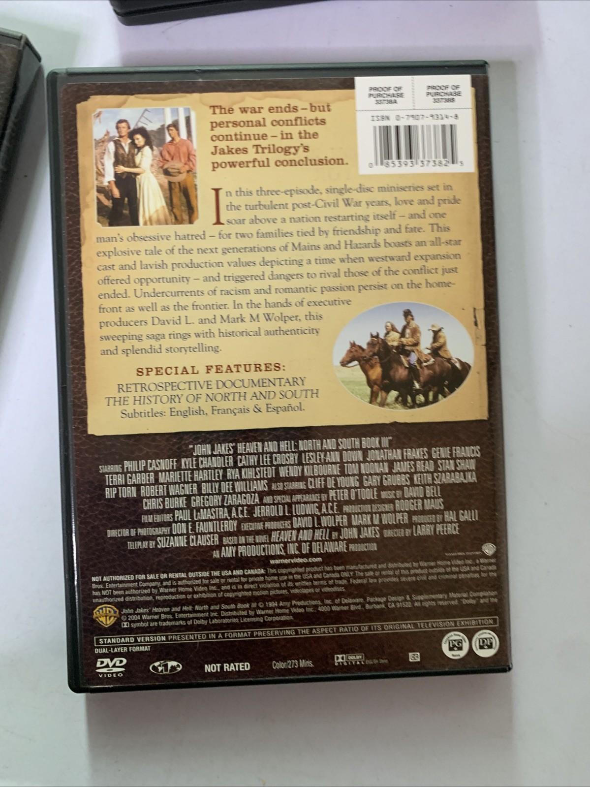 North And South : The Trilogy Box Set (DVD, 1994) Patrick Swayze Region 1