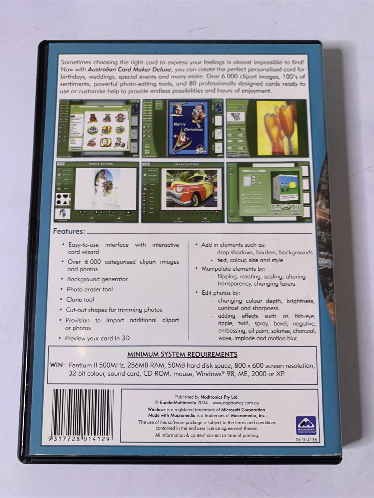 Australian Card Maker PC CD-ROM WIndows Software NEW