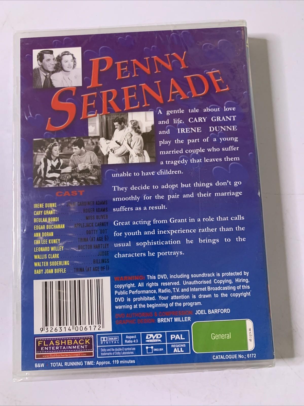 Penny Serenade (DVD, 1941) Cary Grant, Beulah Bondi, Irene Dunne All Regions NEW