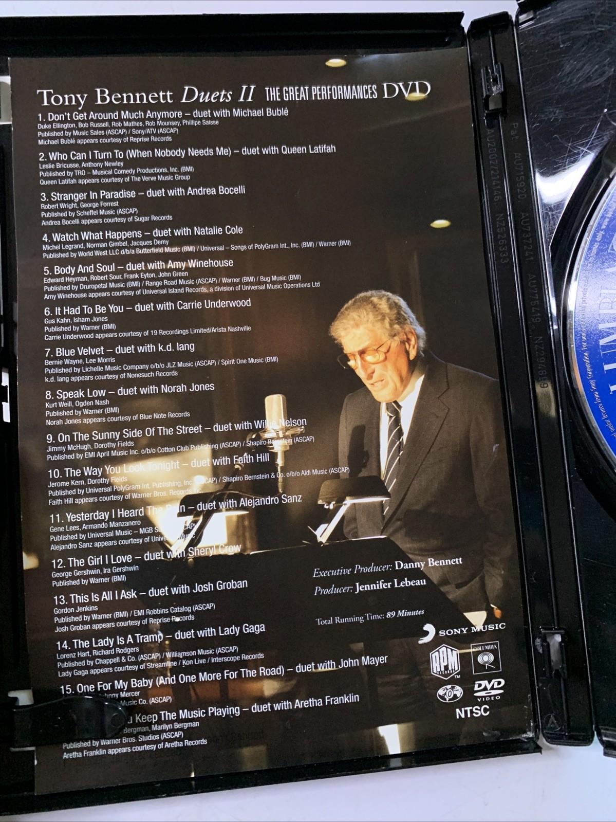 Tony Bennett – Duets II (The Great Performances) (DVD, 2012) All Regions