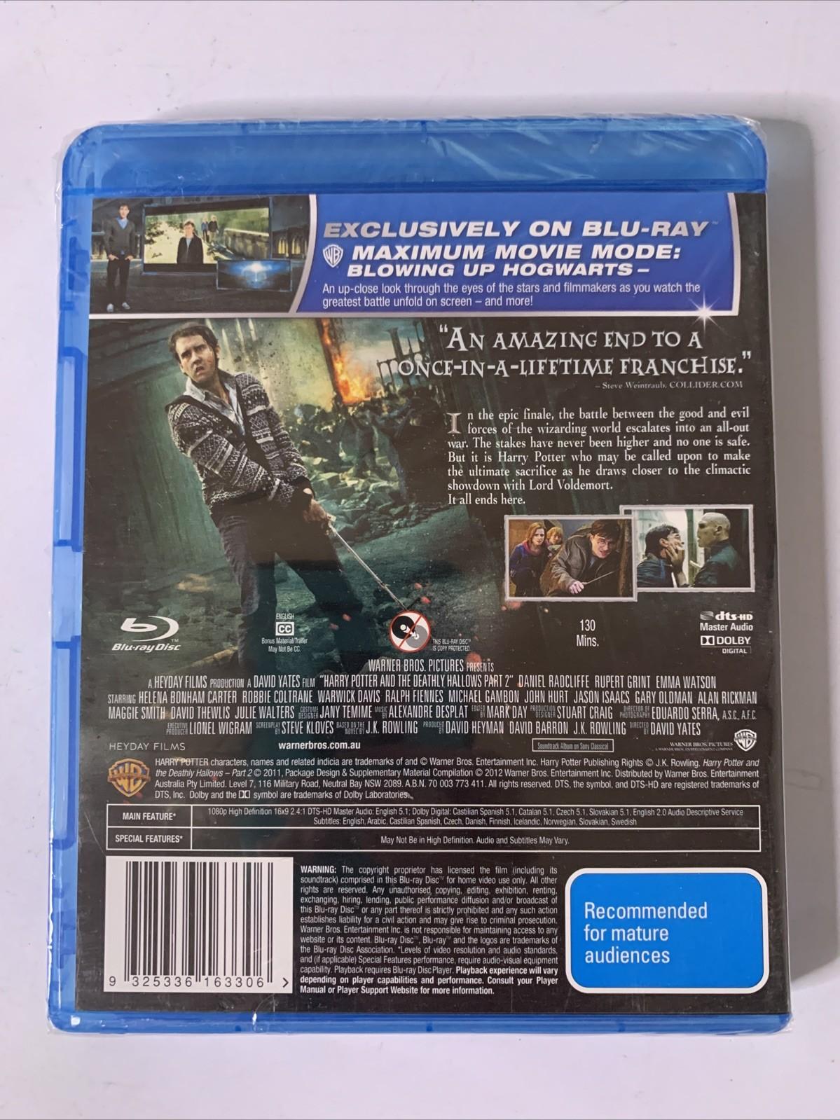Harry Potter and the Deathly Hallows : Part 2 (Blu-ray, 2011) Region B NEW