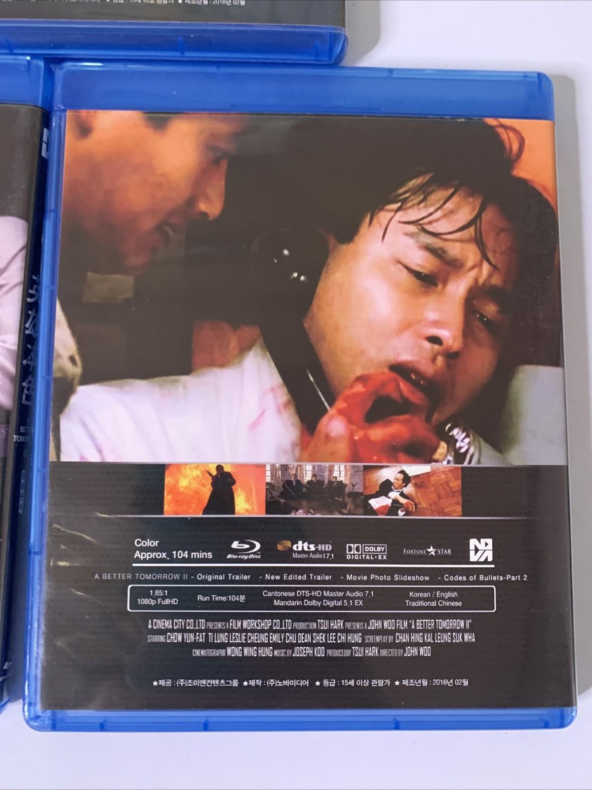 A Better Tomorrow Trilogy Box Set (Blu-ray, 3-Disc) Chow Yun-Fat All Regions