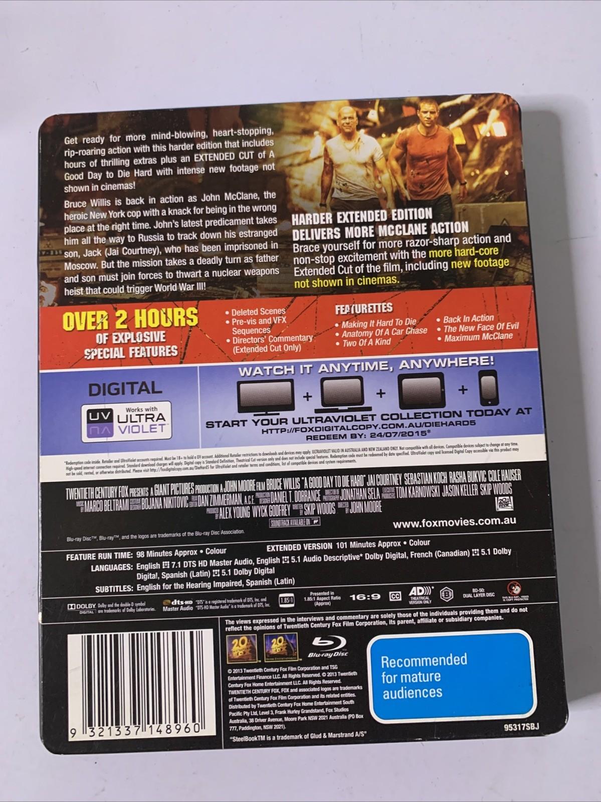 A Good Day To Die Hard: Limited Edition Steelbook (Blu-Ray, 2013) Region B NEW