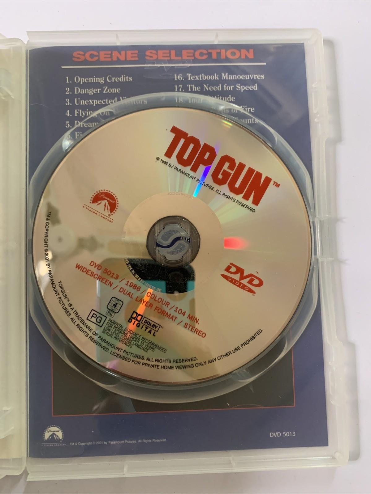 Top Gun (DVD, 1986) Tom Cruise, Val Kilmer, Kelly Mcgillis Region 4