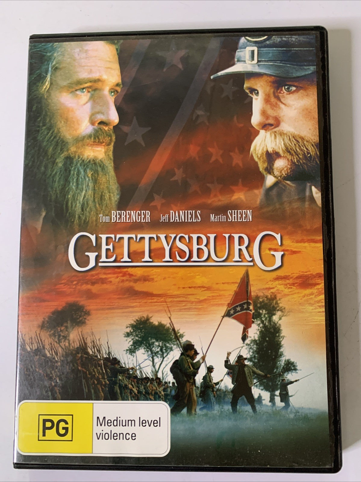 Gettysburg (DVD, 1993, 2-DIscs) Martin Sheen, Sam Elliott, Jeff Daniels Region 4
