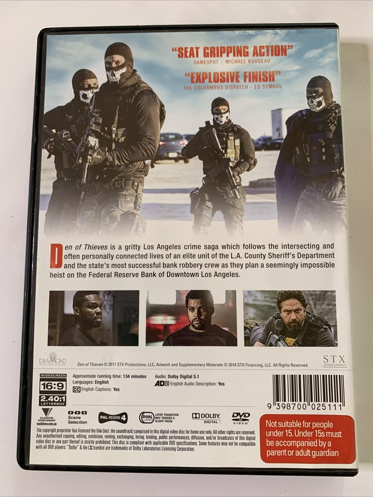Den of Thieves (DVD, 2018) Gerard Butler, Pablo Schreiber Region 4 NEW