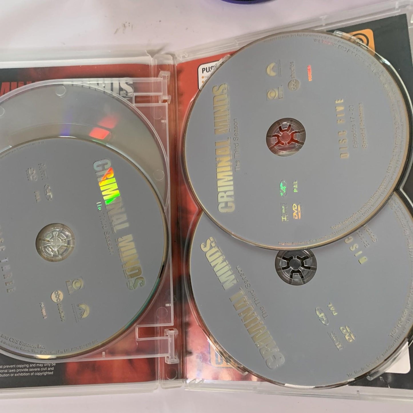 Criminal Minds : The Compleete Season 3 (DVD, 2005, 5-Discs) Region 4