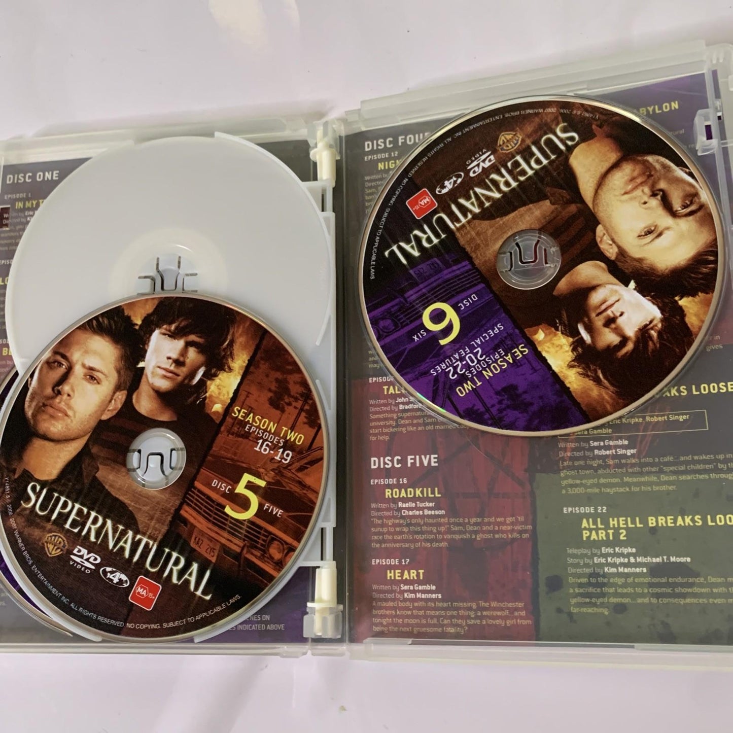 Supernatural : Season 1 & 2 (DVD, 2005, 12-Disc) Region 4