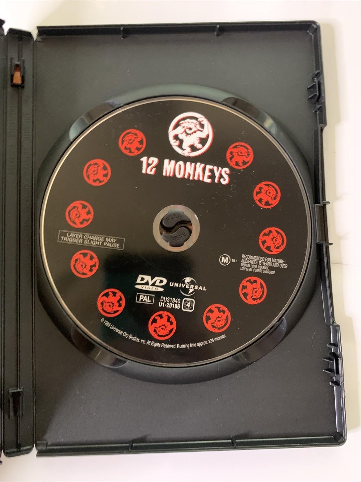 12 Monkeys (DVD, 1995) Brad Pitt, Bruce Willis, Madeleine Stowe Region 4