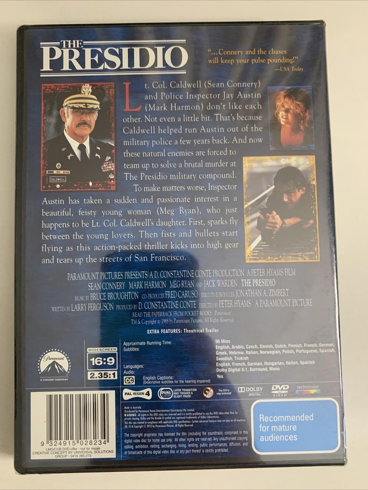 The Presidio (DVD, 1988) Sean Connery, Mark Harmon Region 4 NEW