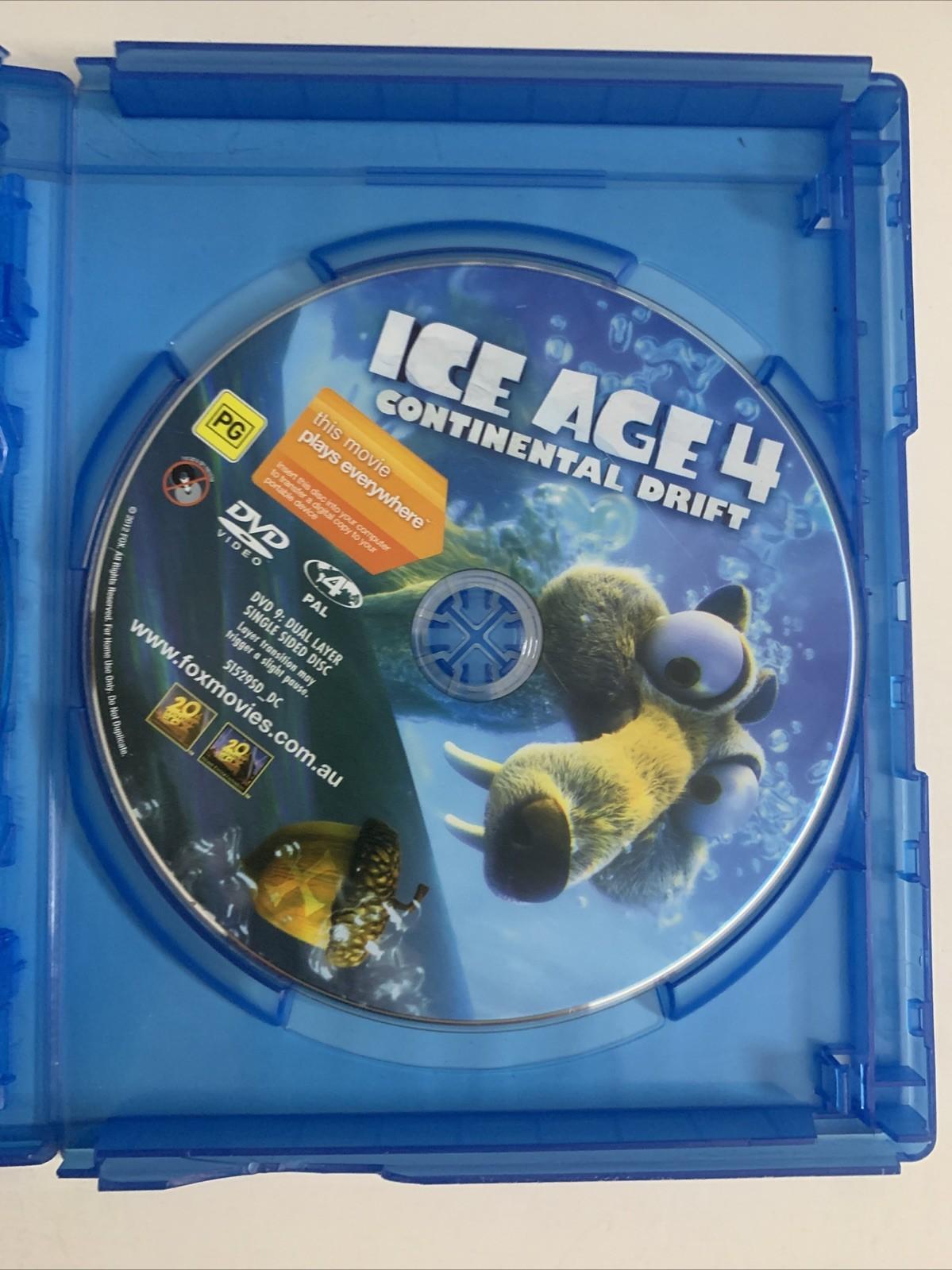 Ice Age 4 Continental Drift (Blu-ray + DVD, 2012) Animated Film Region B &4