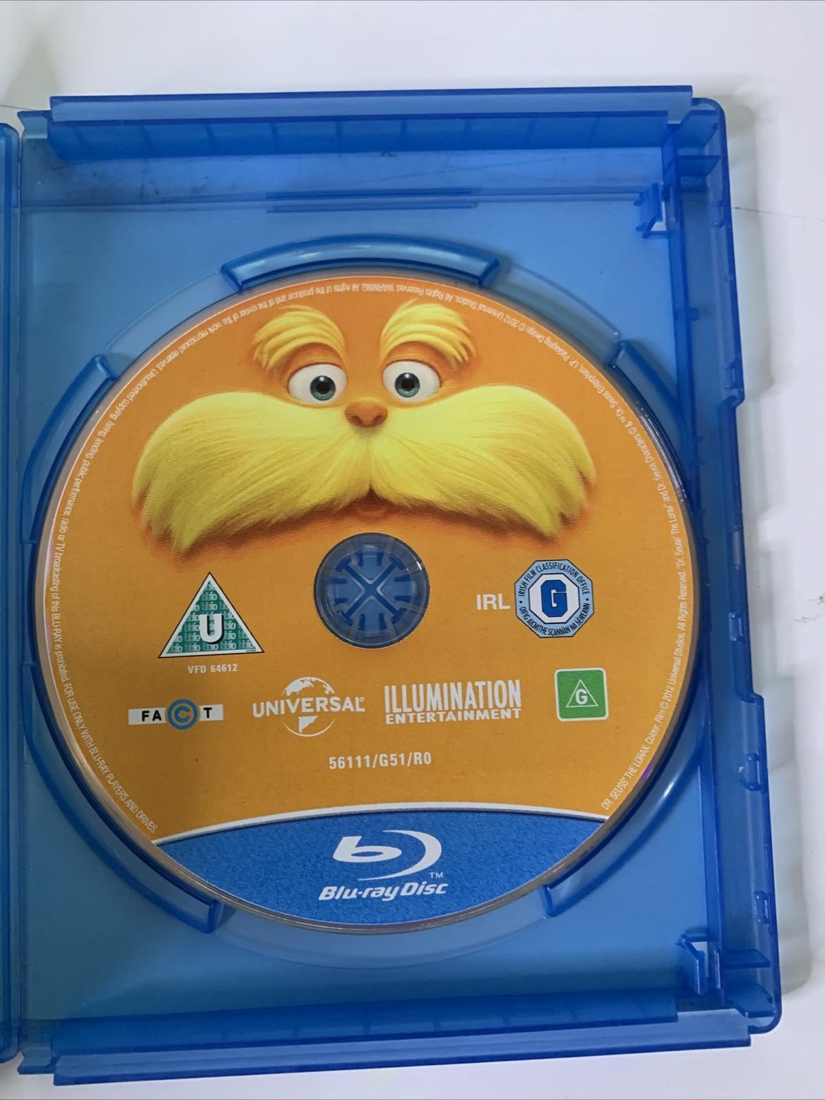 Dr. Seuss The Lorax (Blu-ray, 2012) Animated Film Region B
