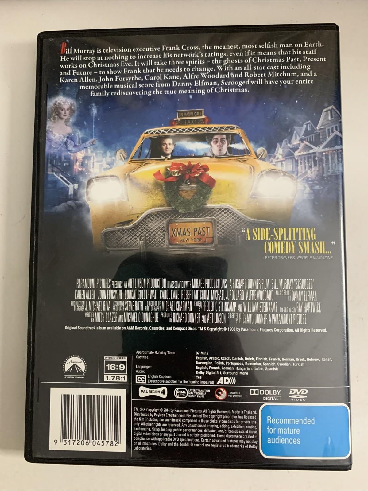 Scrooged (DVD, 1989) Bill Murray Region 4 NEW