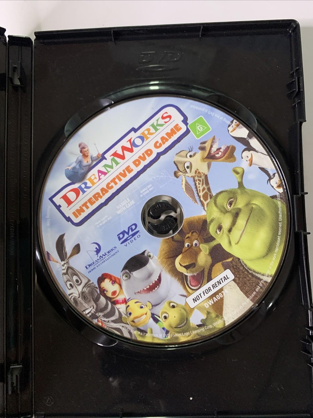 Dreamworks Interactive DVD Game (DVD, 2006) Animation Trivia Game Region 4