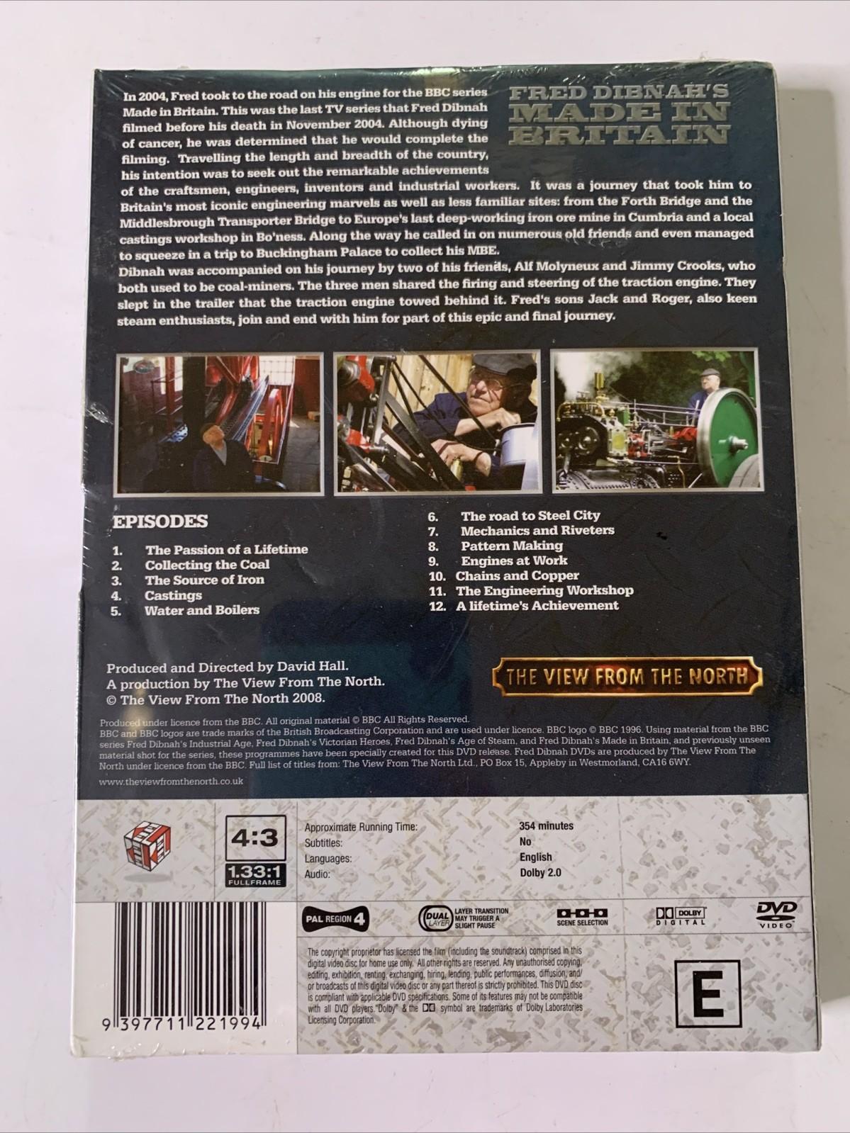 Fred Dibnah's Made In Britain (DVD, 2003, 2-Discs) Region 4 NEW Sealed