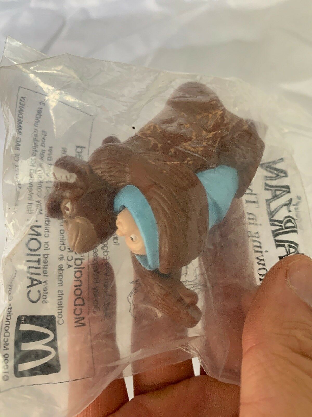 McDonald's Happy Meal Tarzan Gorilla With Baby Figurine From 1999 Sealed