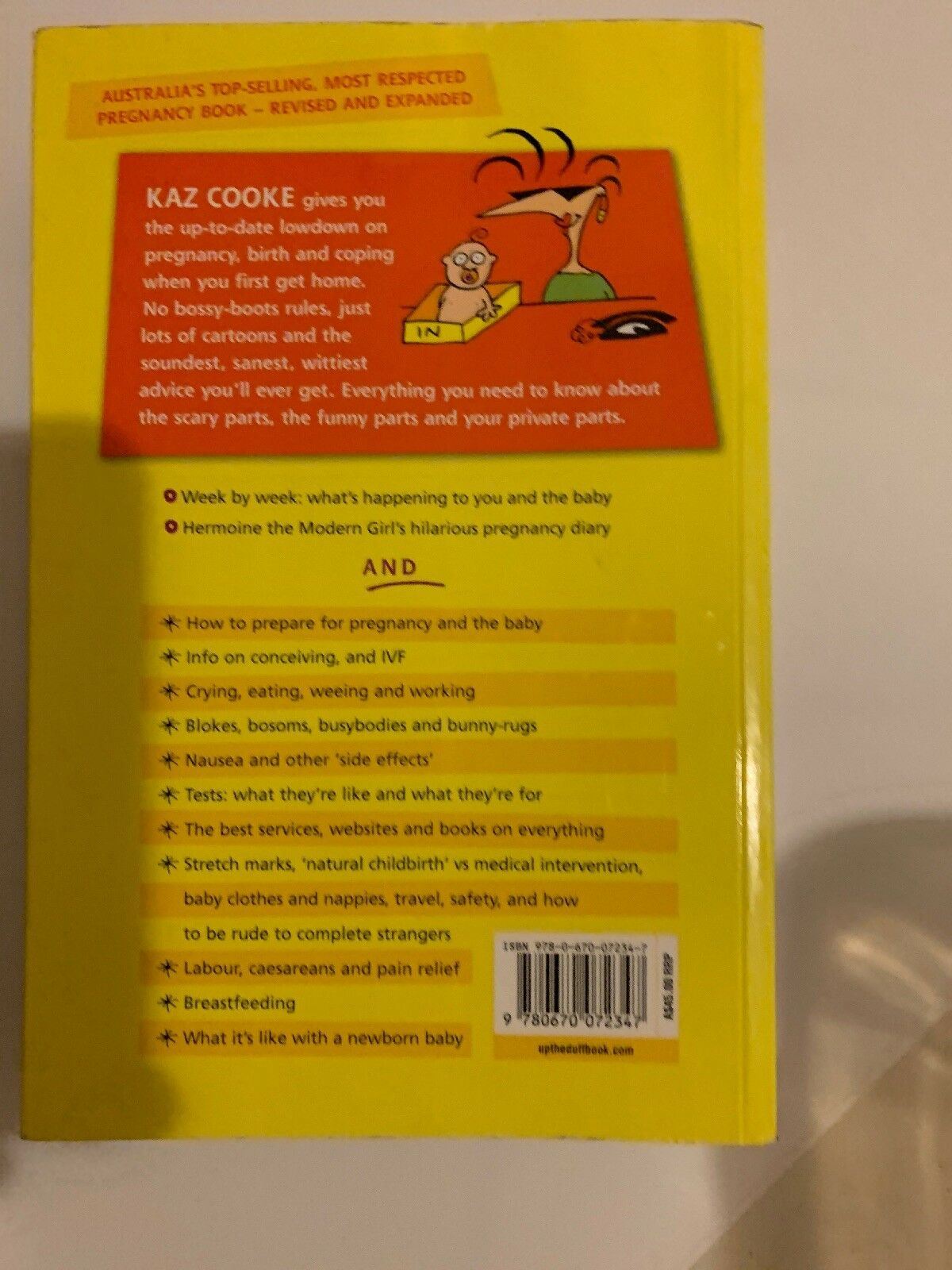 UP THE DUFF Kaz Cooke Revised + WHAT TO EXPECT WHEN YOU'RE EXPECTING - Pregnancy