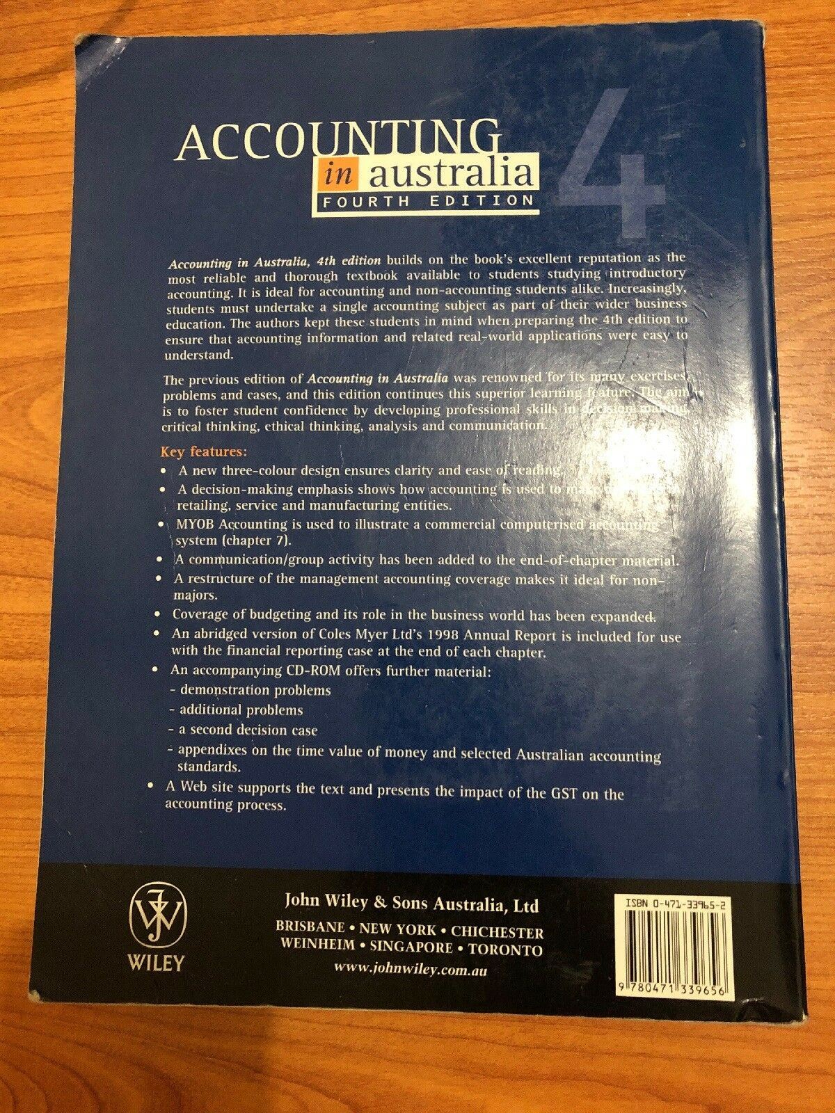 ACCOUNTING IN AUSTRALIA, FOURTH EDITION, WITH CD ROM
