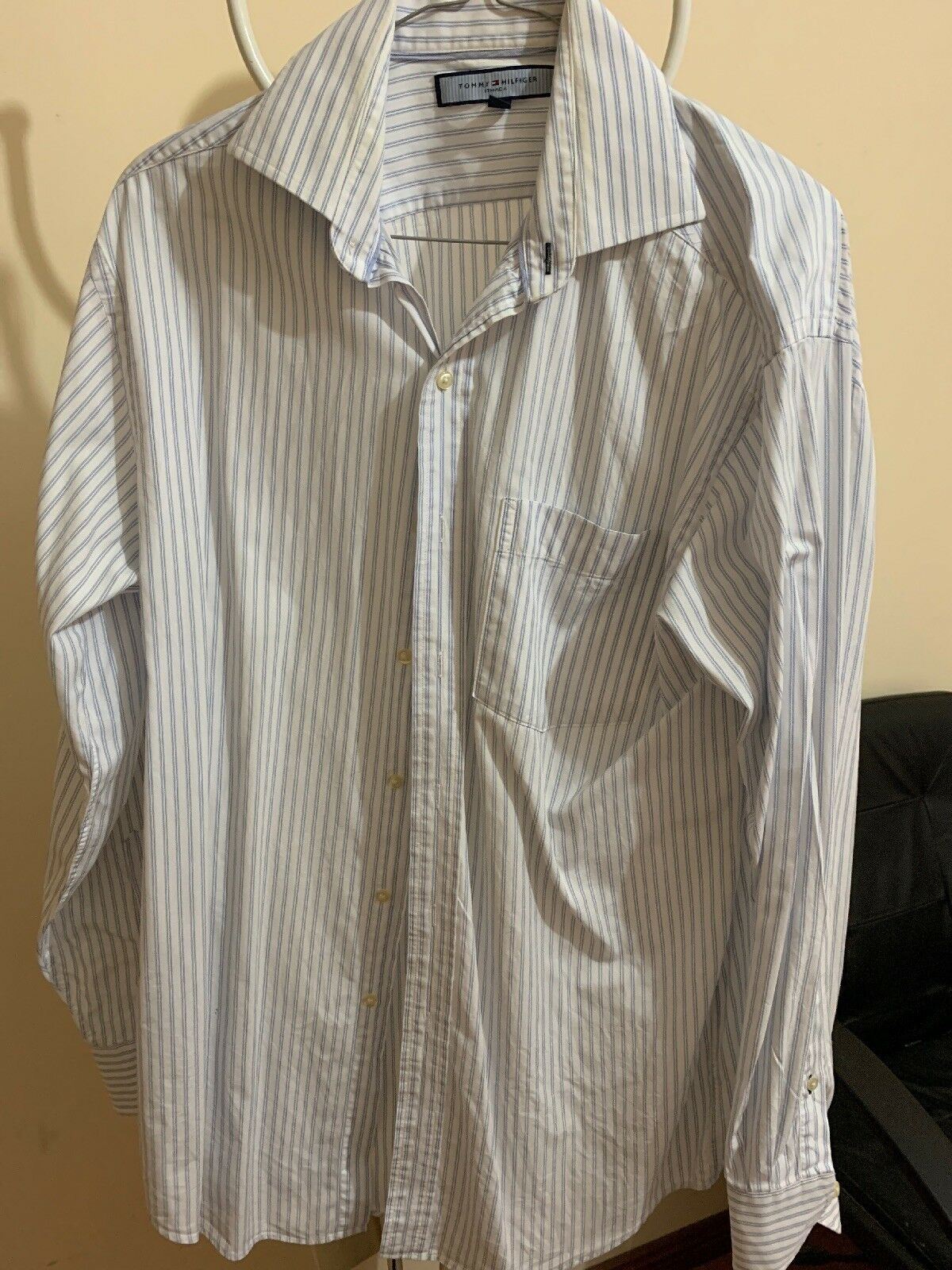 Tommy Hilfiger Men’s Vintage Designer Long Sleeve Shirt Size M Stripe
