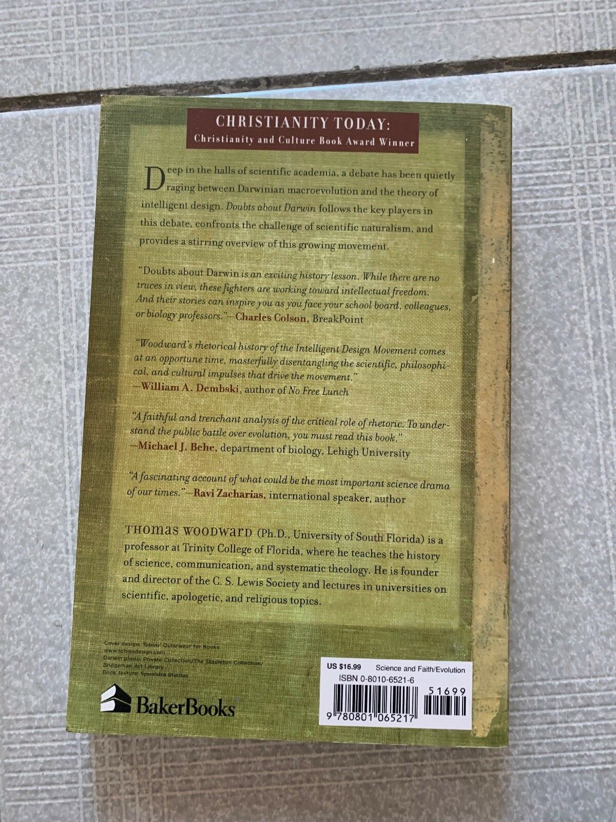 Doubts About Darwin: A History Of Intelligent Design Thomas Woodward