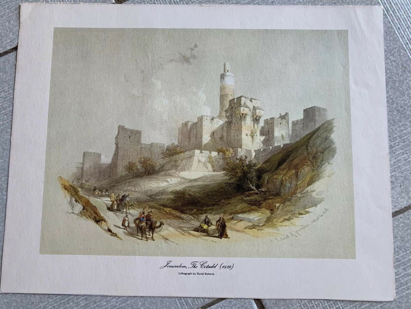Jerusalem, The Citadel (1839) Lithograph By David Roberts