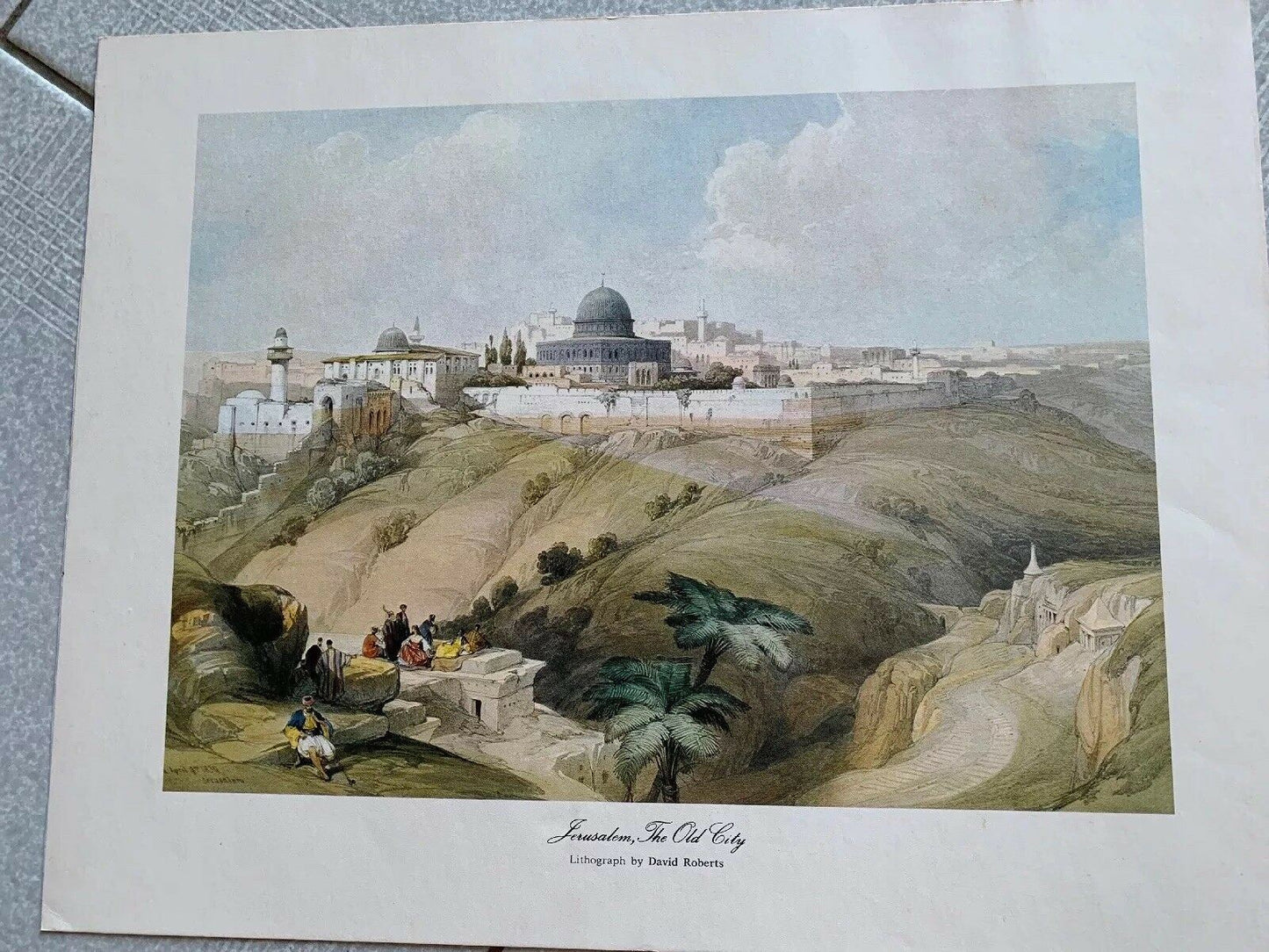 Jerusalem, The Old City Lithograph By David Roberts