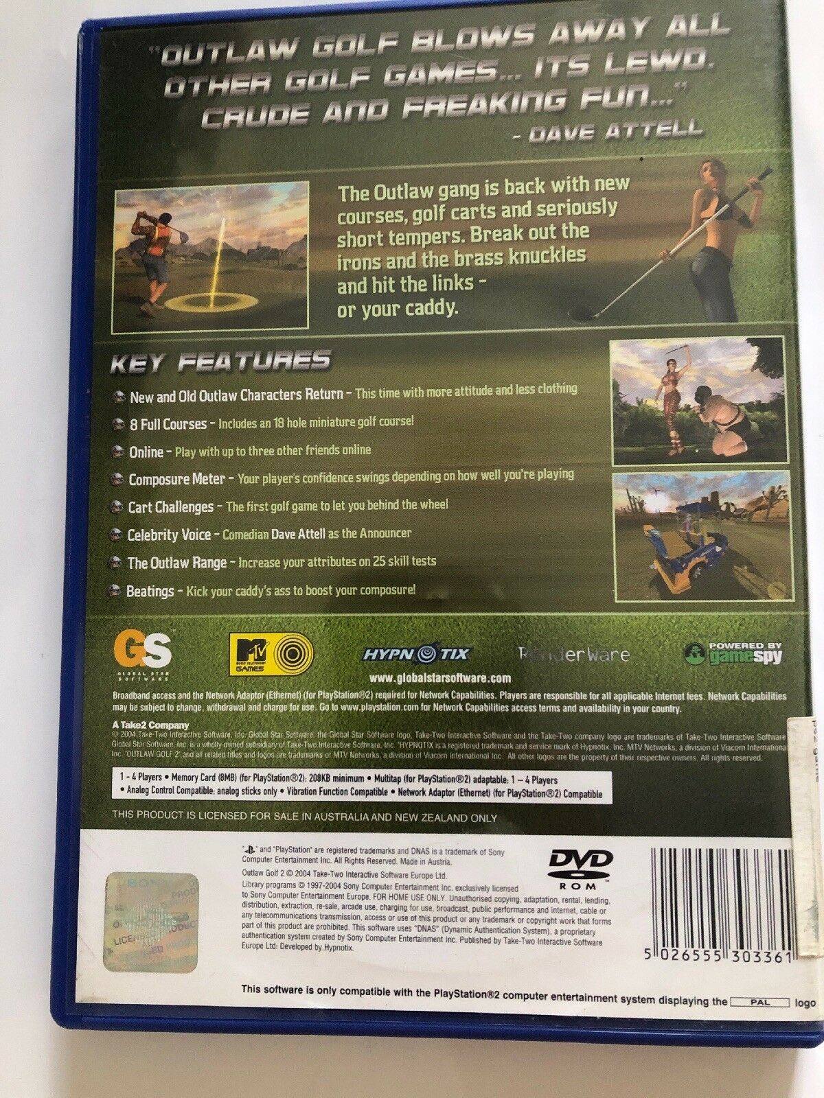 Outlaw Golf 2 - Sony PS2 Playstation 2 PAL Game